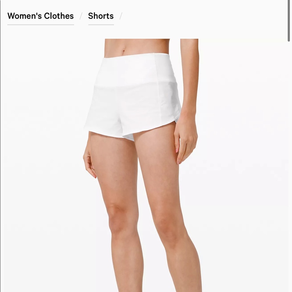 Lulu lemon white shorts